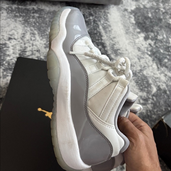 Kids Gray and White Sneakers - Picture 3 of 10